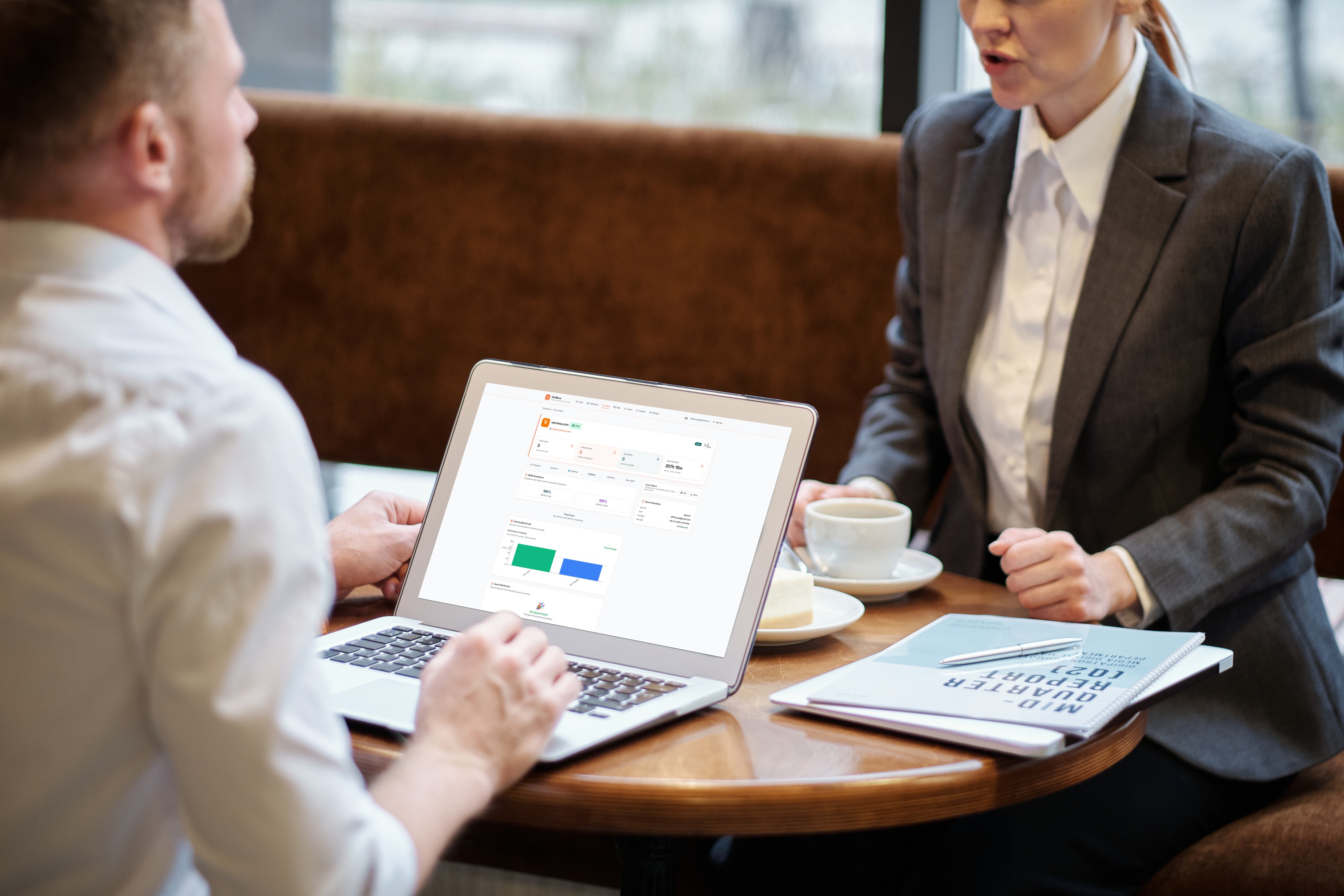 VexNexa accessibility scanning dashboard showing detailed WCAG reports and issue prioritization
