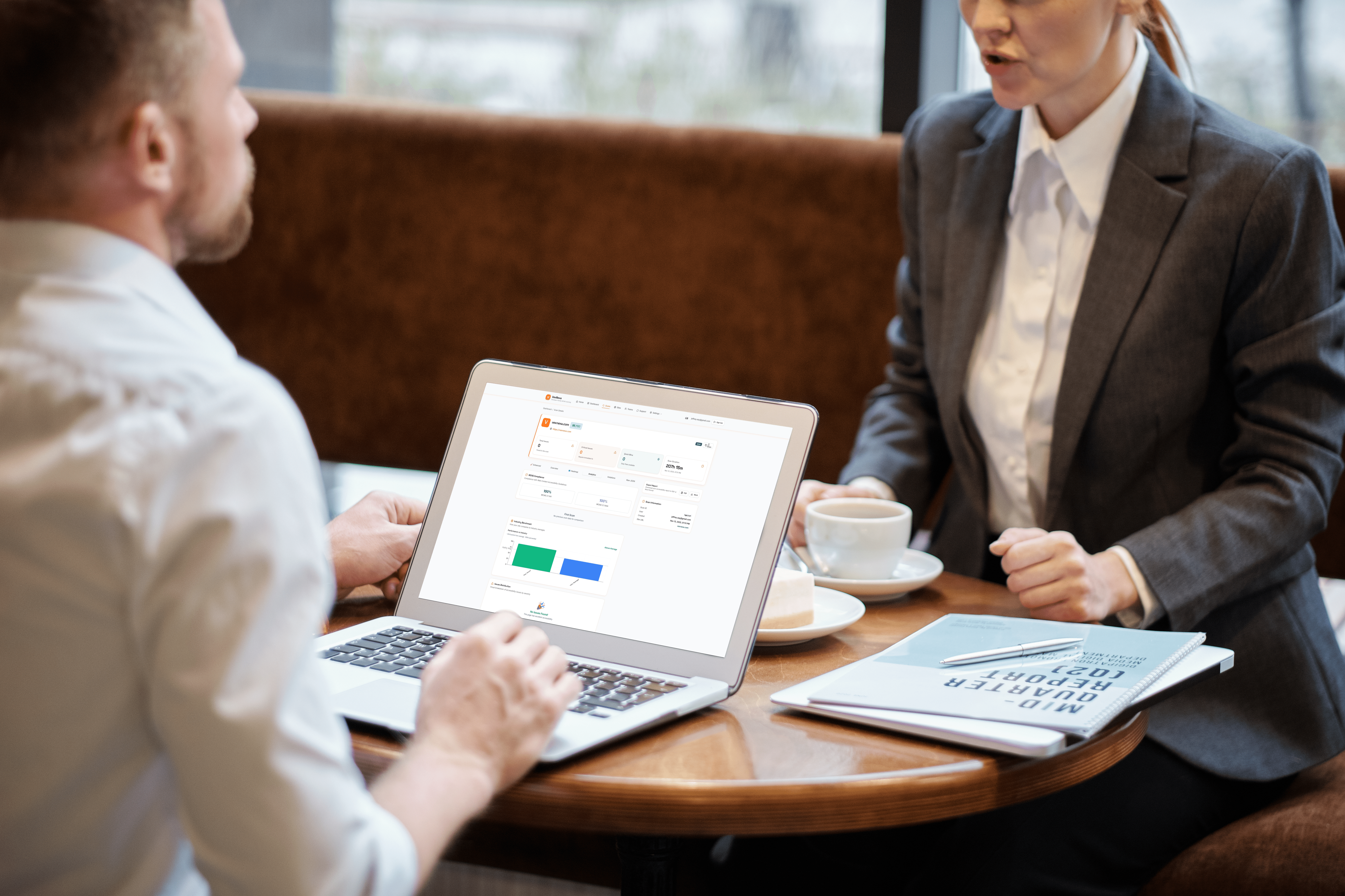 VexNexa accessibility scanning dashboard showing detailed WCAG reports and issue prioritization